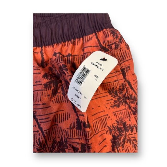 Cascade Tropical Print Swim Trunks Size Large - Picture 3 of 7